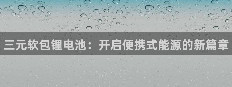 尊龙游戏app官方网站：三元软包锂电池：开启便携式能源的新篇章