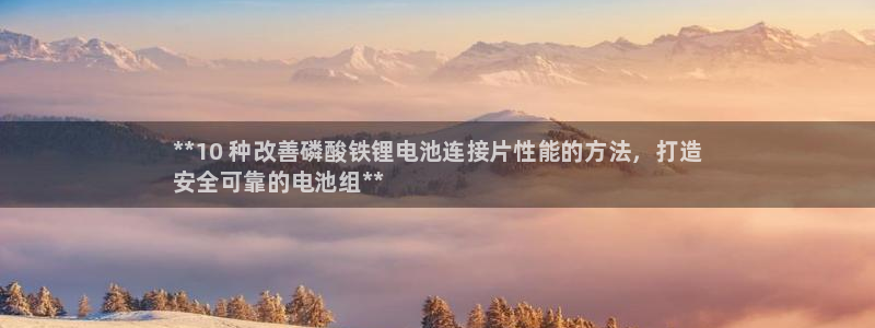 尊龙尊龙：**10 种改善磷酸铁锂电池连接片性能的方法，打造
安全可靠的电池组**