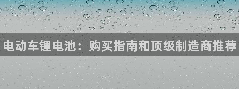尊龙凯时注册入口：电动车锂电池：购买指南和顶级制造商推荐